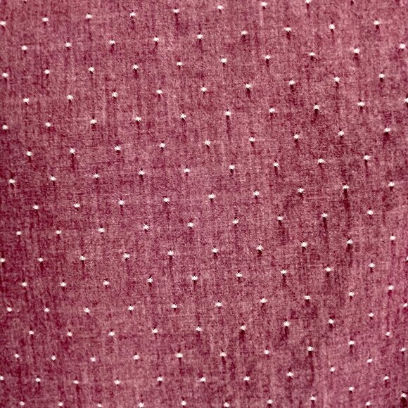 St. John's Bay 100% Cotton Button Down Boxy Puff Sleeve Plum Blouse Women's 1X - Picture 9 of 14